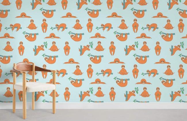 Animal | Whimsical Foxes Children’s Room Mural Wallpaper 1Roll Teal Animal Animal