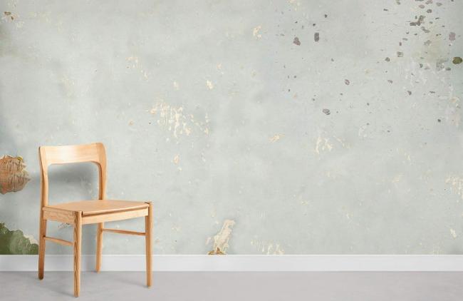 Concrete & Stone | Aged Teal Distressed Texture Mural Wallpaper 1ft² Teal Concrete & Stone Concrete & Stone