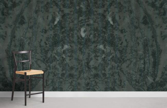 Crystal & Geode | Elegant Dark Teal Marble Mural Wallpaper 1ft² Dark Teal Crystal & Geode Crystal & Geode