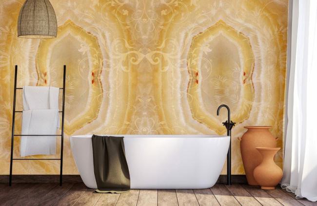 Crystal & Geode | Elegant Gold Swirls Luxury Mural Wallpaper 1ft² Gold Crystal & Geode Crystal & Geode