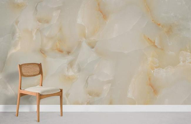 Crystal & Geode | Luxurious Beige Marble Texture Wall Mural 1ft² Beige Crystal & Geode Beige