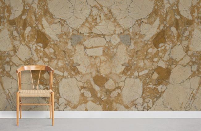 Crystal & Geode | Luxurious Gold Marble Texture Mural Wallpaper 1ft² Gold Crystal & Geode Crystal & Geode