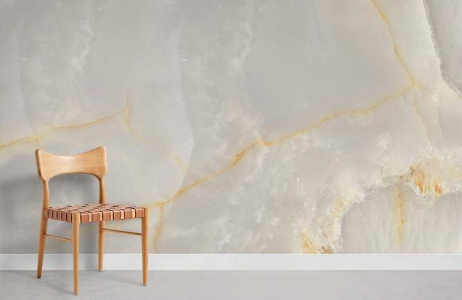 Crystal & Geode | Luxurious Gold Vein Marble Wallpaper Mural 1ft² Gold and White Crystal & Geode Crystal & Geode