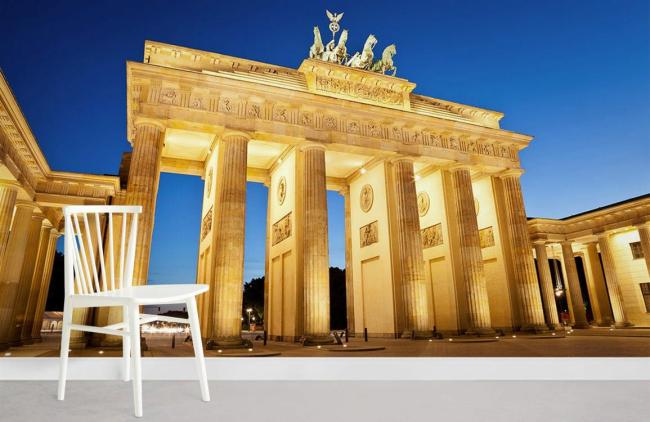 Landmarks Cityspaces | Historic Landmark Berlin Mural Wallpaper 1ft² Beige Landmarks Cityspaces Beige