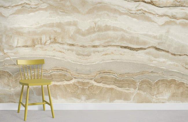 Marble | Luxurious Marble Texture Abstract Wallpaper Mural 1ft² Beige Marble Beige