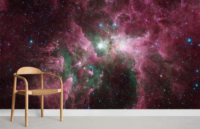 Space & Galaxy | Cosmic Nebula Space Wall Mural 1ft² Navy Nature & Landscape Navy