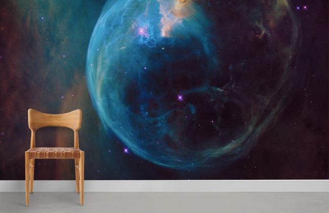 Space & Galaxy | Cosmic Space Nebula Premium Mural Wallpaper 1ft² Navy Nature & Landscape Navy