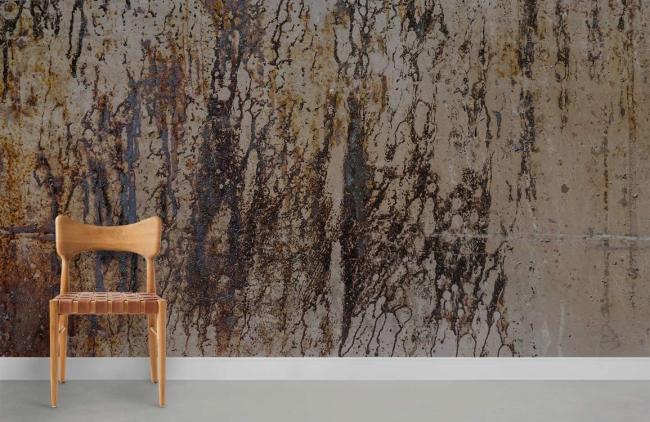 Industrial | Rustic Industrial Metallic Mural Wallpaper 1ft² Bronze Industrial Bronze